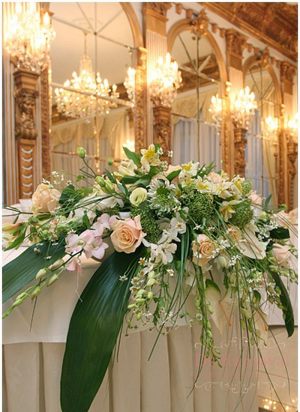 Оформление на свадьбу большой композицией цветов цены
