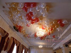 Украшение на свадьбу шарами в Москве 