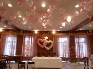 Украшение свадеб банкетного зала шарами фото и цены