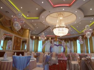 Декор свадьбы банкетного зала шарами фото и цены 