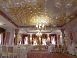 Декор зала на свадьбу тканью недорого