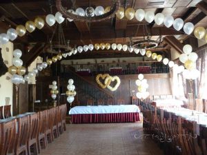 Украшение на свадьбу зала шарами недорого цены 
