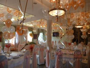 Оформление на свадьбу зала шарами цены