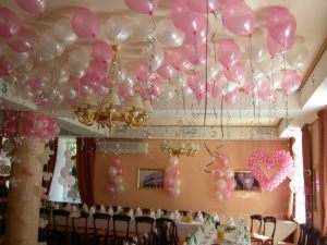 Оформление свадьбы зала шарами в Москве 