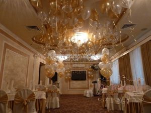 Декор свадеб зала шарами фото и цены 